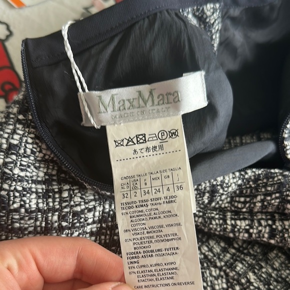 MaxMara navy and White spadino Dress - Picture 11 of 14